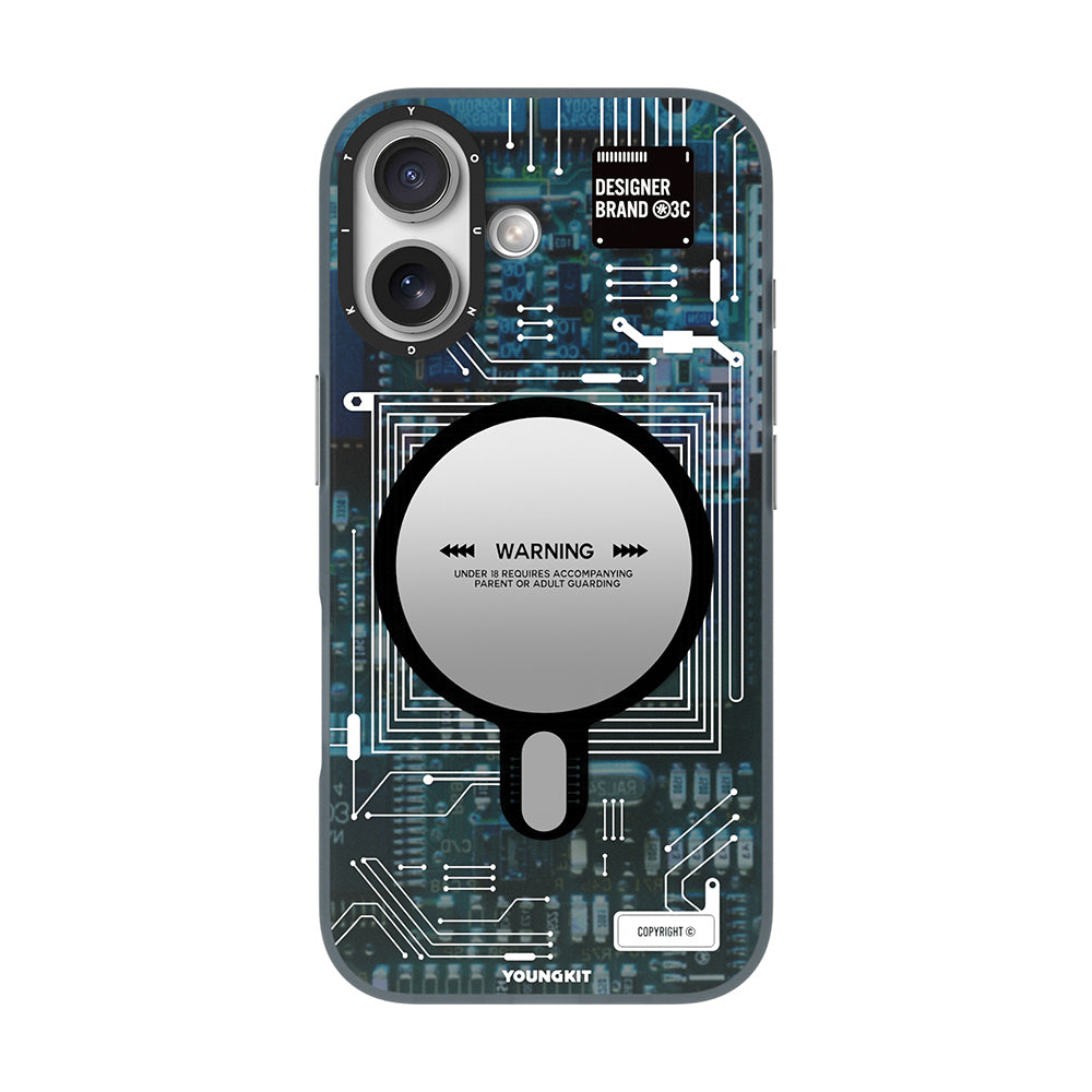 Youngkit Technology Serisi iPhone 17 M-safe Şarj Özellikli Kamera Denetim Butonlu Kılıf Youngkit Technology Serisi iPhone 17 M-safe Şarj Özellikli Kamera Denetim Butonlu Kılıf